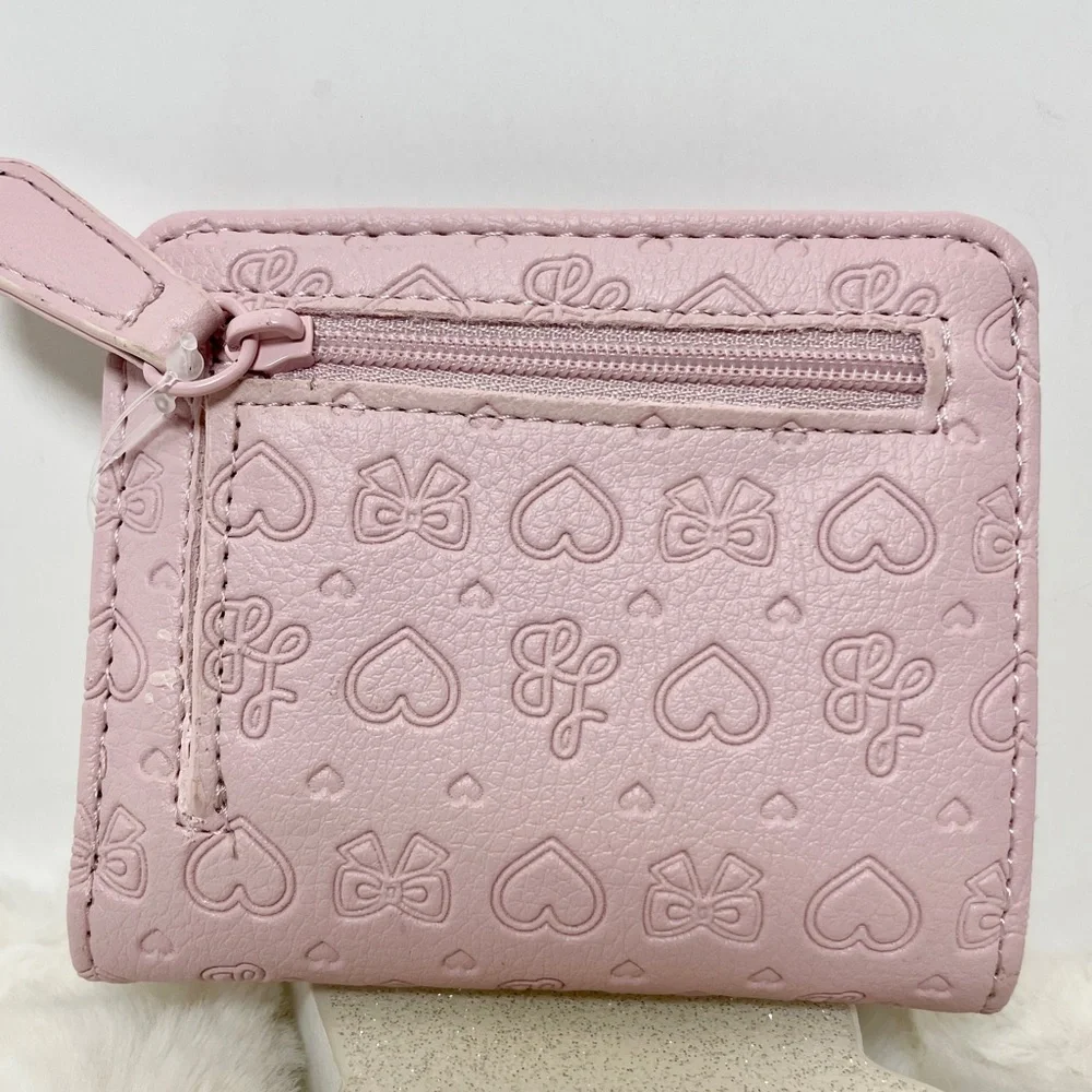 Betsey Johnson Pink Embossed Heart Wallet